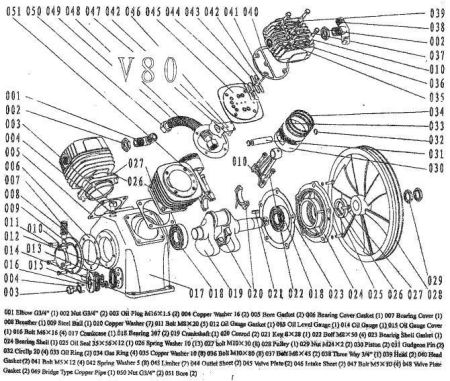 Пружина 10 026V80 для поршневого блока V80 фото